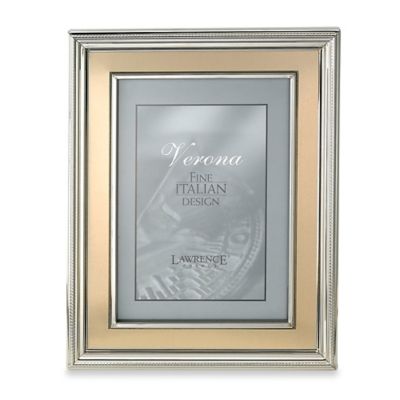 Lawrence Frames 8 X 10 Silver-Plated Picture Frame With Brushed Gold Inner Panel