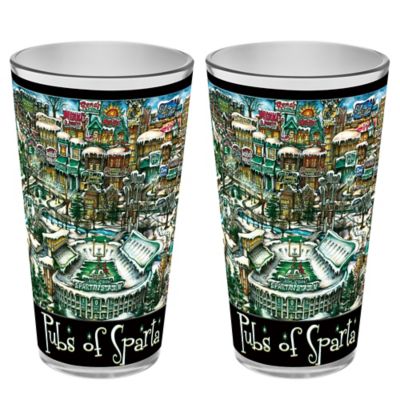 pubsOf. Sparta Michigan State University Pint Glasses (Set of 2) Multi