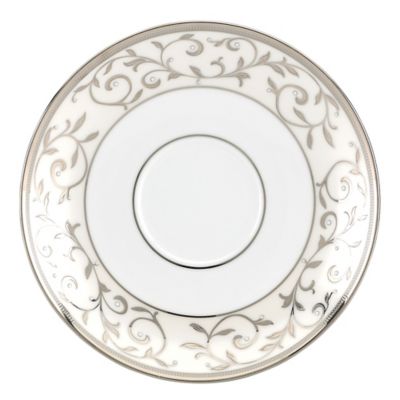 Lenox Opal Innocence Silver Saucer White