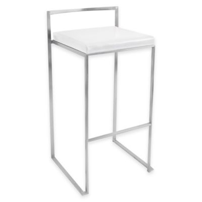 Lumisource Fuji 27 Stacker Counter Stools In White (Set Of 2)