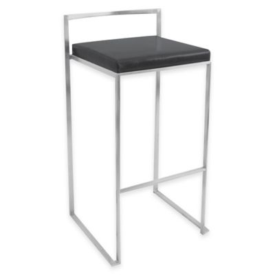 Lumisource Fuji 27 Stacker Counter Stools In Black (Set Of 2)