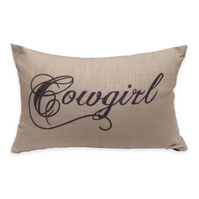 Hiend Accents Crestwood Cowgirl Oblong Throw Pillow Tan/brown