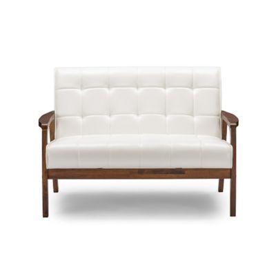 Baxton Studio Mid-Century Masterpieces Loveseat In White
