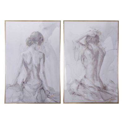 A&B Home Female Sketches Framed Wall Art (Set Of 2) Multi