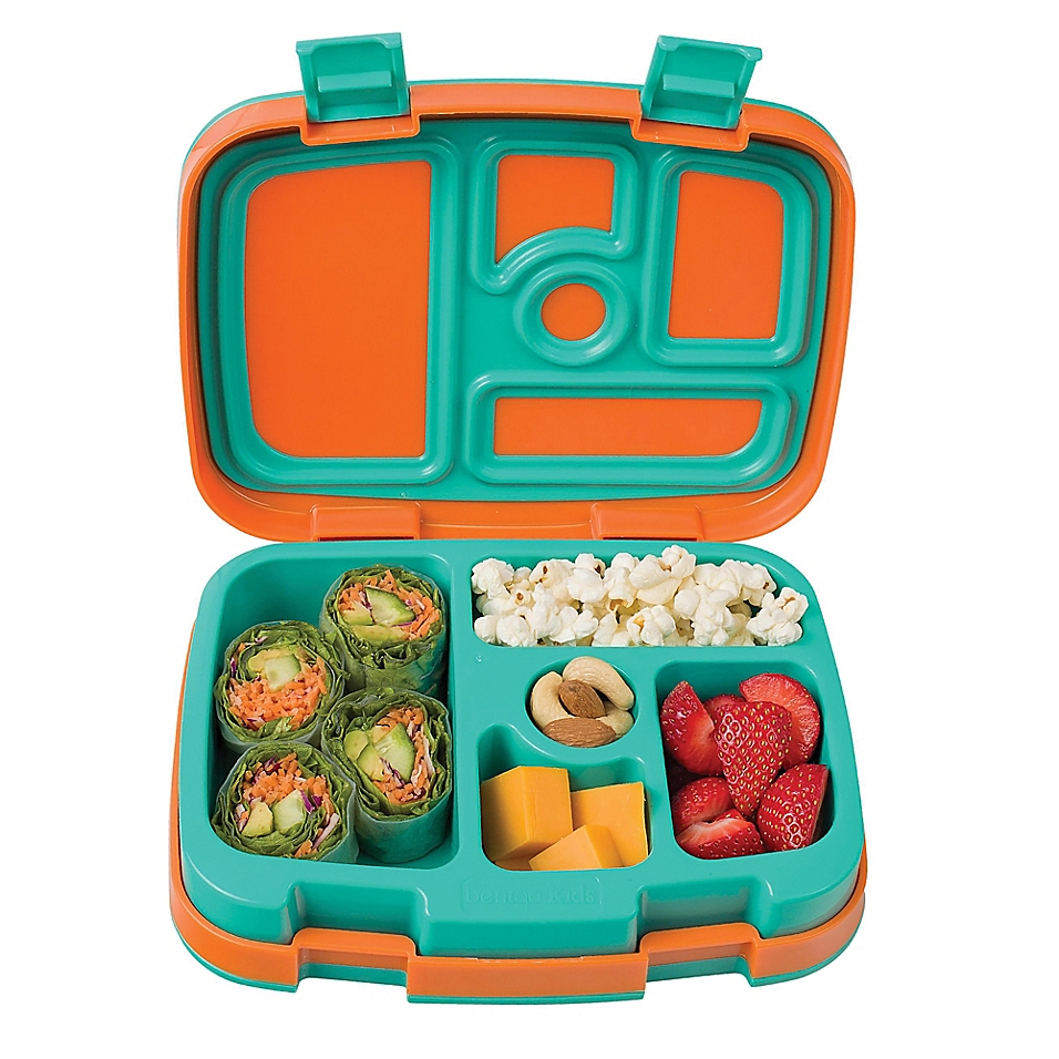 Bentgo Kids Brights 5-Compartment Bento Lunch Box, Orange