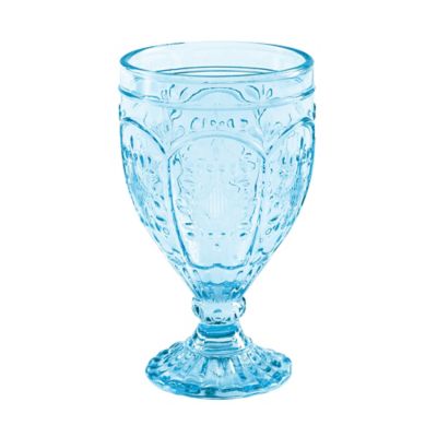 Fitz And Floyd Trestle Goblets In Aqua (Set Of 4)