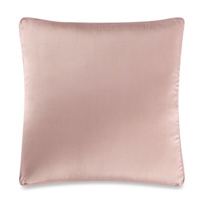 Aura Silk Dupioni Box Square Throw Pillow In Pink