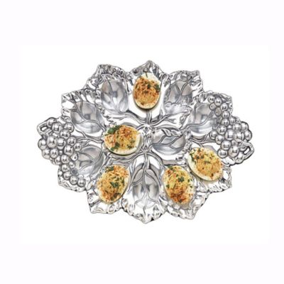 Arthur Court Designs Grape 12 Deviled Egg Tray Aluminum