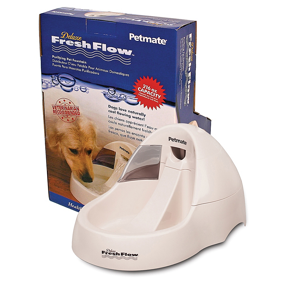 Petmate® Deluxe Fresh Flow 216 oz. Pet Waterer in White