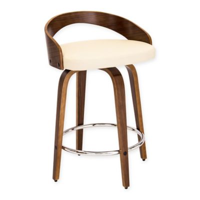 Lumisource Grotto Counter Stools In Cream (Set Of 2)