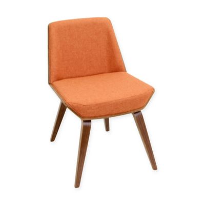 Lumisource Corazza Mid-Century Modern Accent Chair In Walnut/orange