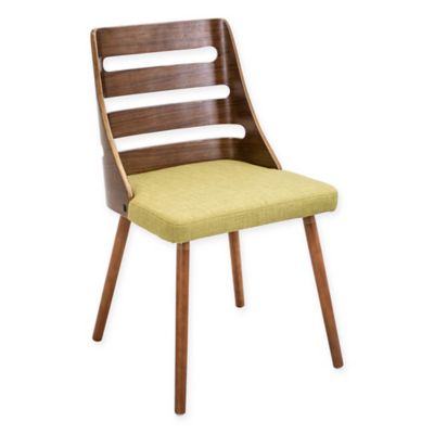 Lumisource Trevi Mid-Century Modern Accent Chair In Walnut/green