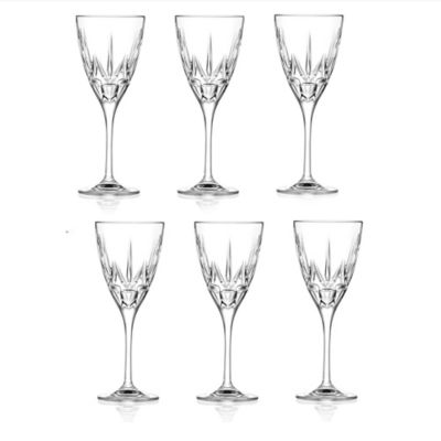 Lorren Home Trends Chic White Wine Glasses (Set Of 6) Clear