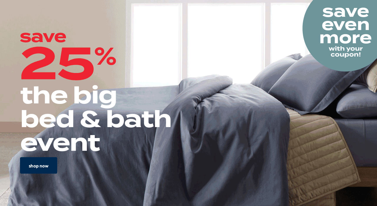Bed Bath & Beyond: Save 25% Off The Big Bed & Bath Event
