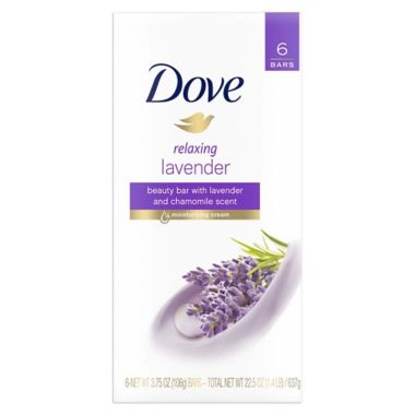 Dove&reg; 6-Pack Relaxing Lavender Beauty Bar Soap. View a larger version of this product image.