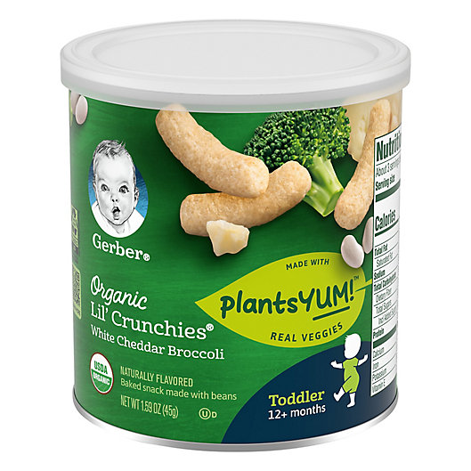 Alternate image 1 for Gerbers® Organic Lil' Crunchies® 1.59 oz. White Cheddar Broccoli