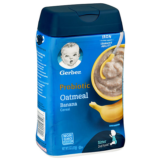 Alternate image 1 for Gerber® 8 oz. Probiotic Oatmeal and Banana Cereal