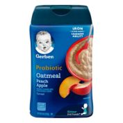 Gerber&reg; 8 oz. Probiotic Oatmeal with Peach and Apple Cereal
