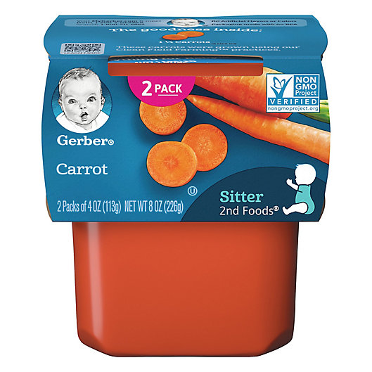 Alternate image 1 for Gerber® 2nd Foods® 2-Pack 4 oz. Carrots Baby Food