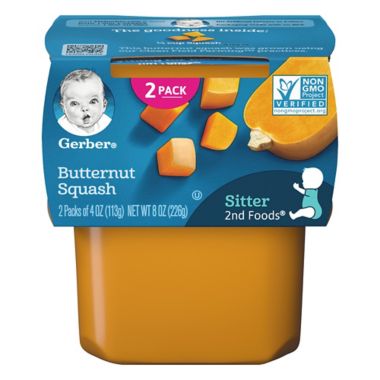 Gerber&reg; 2nd Foods&reg; 2-Pack 4 oz. Butternut Squash Baby Food<br />. View a larger version of this product image.