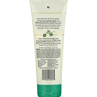 Jergens&reg; 7 oz. Eucalyptus Mint Triple Butter Blend Body Butter. View a larger version of this product image.