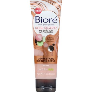 Bior&eacute;&reg; 4 oz. Rose Quartz + Charcoal Gentle Pore Refining Scrub. View a larger version of this product image.