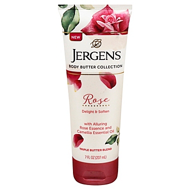 Jergens&reg; 7 oz. Rose Triple Butter Blend Body Butter. View a larger version of this product image.