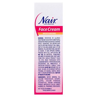 Nair&trade; 2 oz. Moisturizing Face Cream Hair Remover. View a larger version of this product image.