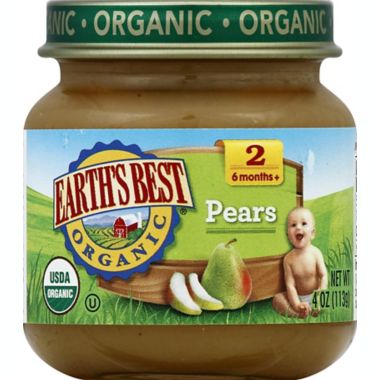 Earth's Best&reg; Organic 4 oz. Pears Baby Food. View a larger version of this product image.
