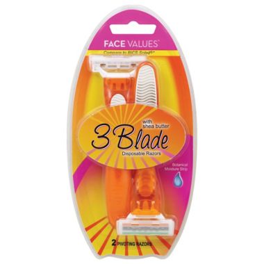 Harmon&reg; Face Values&trade; 2-Count Triple Blade Disposable Razor. View a larger version of this product image.