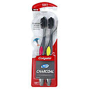 Colgate&reg; 360 Manual 2-Pack Charcoal Soft Bristles Toothbrush with Tongue and Cheek Cleaner