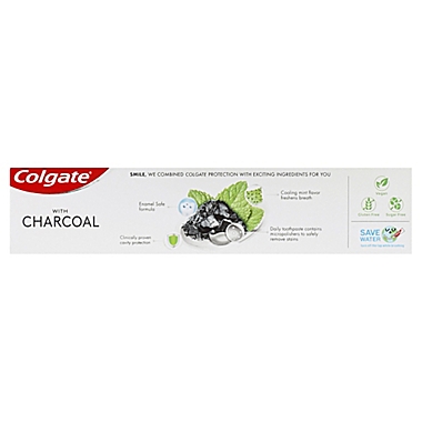 Colgate&reg; 4.6 oz. Teeth Whitening Charcoal Toothpaste in Natural Mint Flavor. View a larger version of this product image.