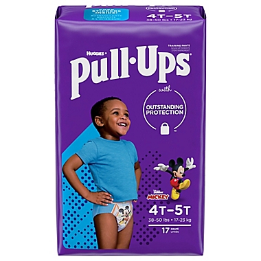 Huggies&reg; Size 4T-5T 17-Count Boys&#39; Mickey Mouse Disposable Pull-Ups Training Pants. View a larger version of this product image.