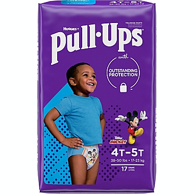 Huggies&reg; Size 4T-5T 17-Count Boys&#39; Mickey Mouse Disposable Pull-Ups Training Pants. View a larger version of this product image.