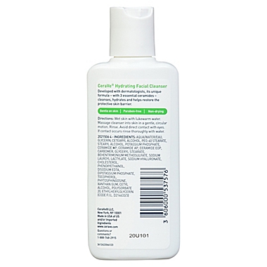 CeraVe&reg; 3 fl. oz. Hydrating Cleanser for Normal to Dry Skin. View a larger version of this product image.