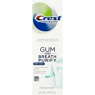Crest&reg; Pro Health&trade; 4.1 oz. Gum &amp; Breath Purify Deep Clean Toothpaste. View a larger version of this product image.