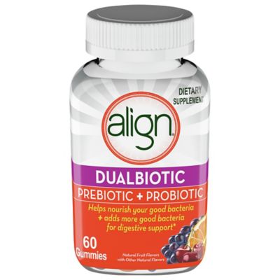 Align&reg; Dualbiotic Prebiotic + Probiotic 60-Count Dietary Supplement Gummies