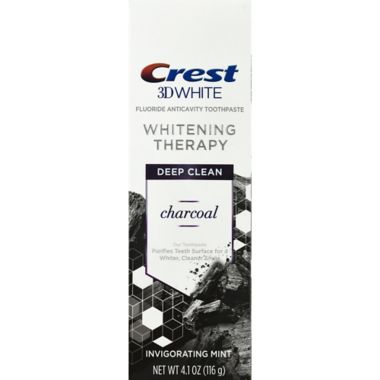 Crest&reg; 3D White 4.1 oz. Charcoal Fluoride Toothpaste in Invigorating Mint. View a larger version of this product image.