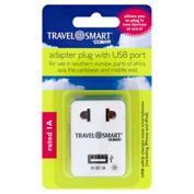 Travel Smart&reg; by Conair 5V Adapter Plug with USB Port