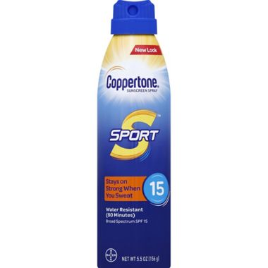 Coppertone&reg; 5.5 oz. Sport SPF 15 Sunscreen Spray. View a larger version of this product image.