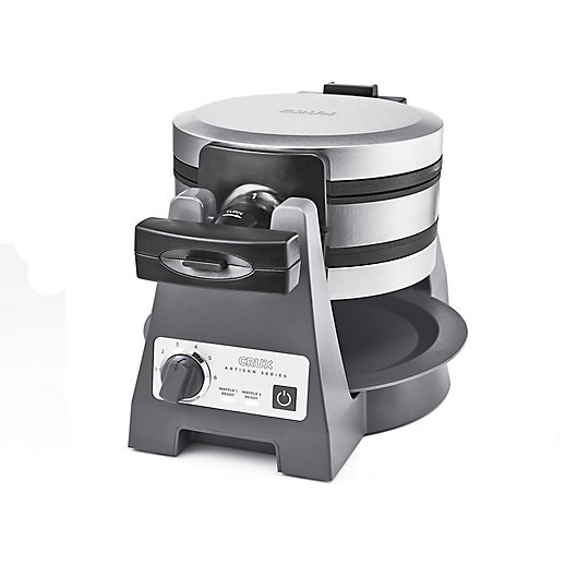 Alternate image 1 for CRUX® Artisan Series Double Rotating Waffle Maker in Grey