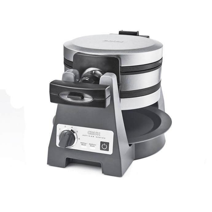 CRUX® Artisan Series Double Rotating Waffle Maker in Grey | Bed Bath
