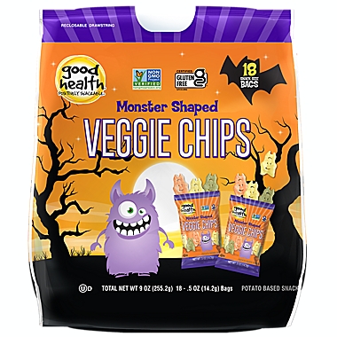 Good Health&reg; UTZ&reg; 18-Count Monster Shaped Halloween Veggie Chips. View a larger version of this product image.