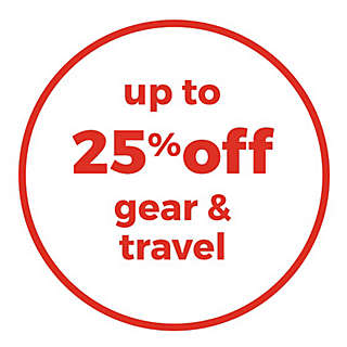25% off gear & travel