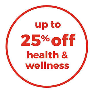 up to 25% off health & wellness