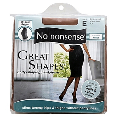 No Nonsense&reg; Great Shapes&reg; Size E Body-Shaping Pantyhose in Beige Mist. View a larger version of this product image.