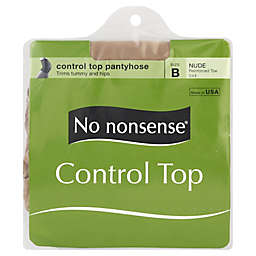 No Nonsense®  Size B Control Top Reinforced Toe Pantyhose in Nude