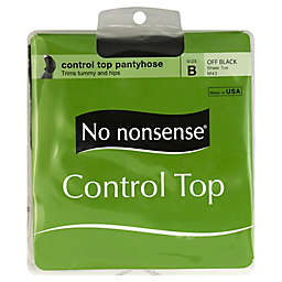No Nonsense® Size B Control Top Sheer Toe Panythose in Off Black