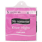 No Nonsense&reg; 2-Pack Sheer Toe Nylon Knee High Socks