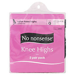 No Nonsense® 2-Pack Sheer Toe Nylon Knee High Socks